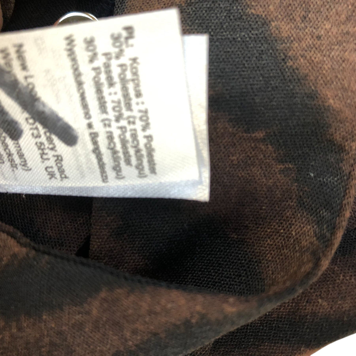 Brown Black Zebra Print Long Sleeve Shirt Dress Size 10 Women's Chic