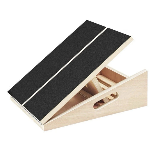 Professional Wooden Slant Board Adjustable Incline 5 Position Non Slip Surface