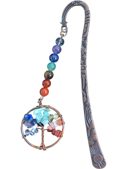 JOVIVI Handmade Bookmark with Tree of Life Design and Multicoloured Beads