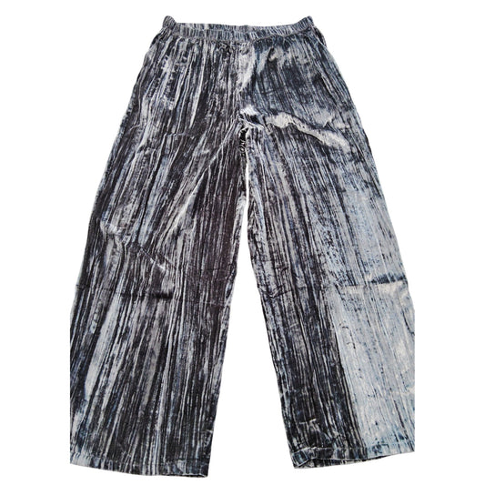 River Island Velvet Trousers UK18 Women's Stylish Wide Leg Soft Fabric Grey