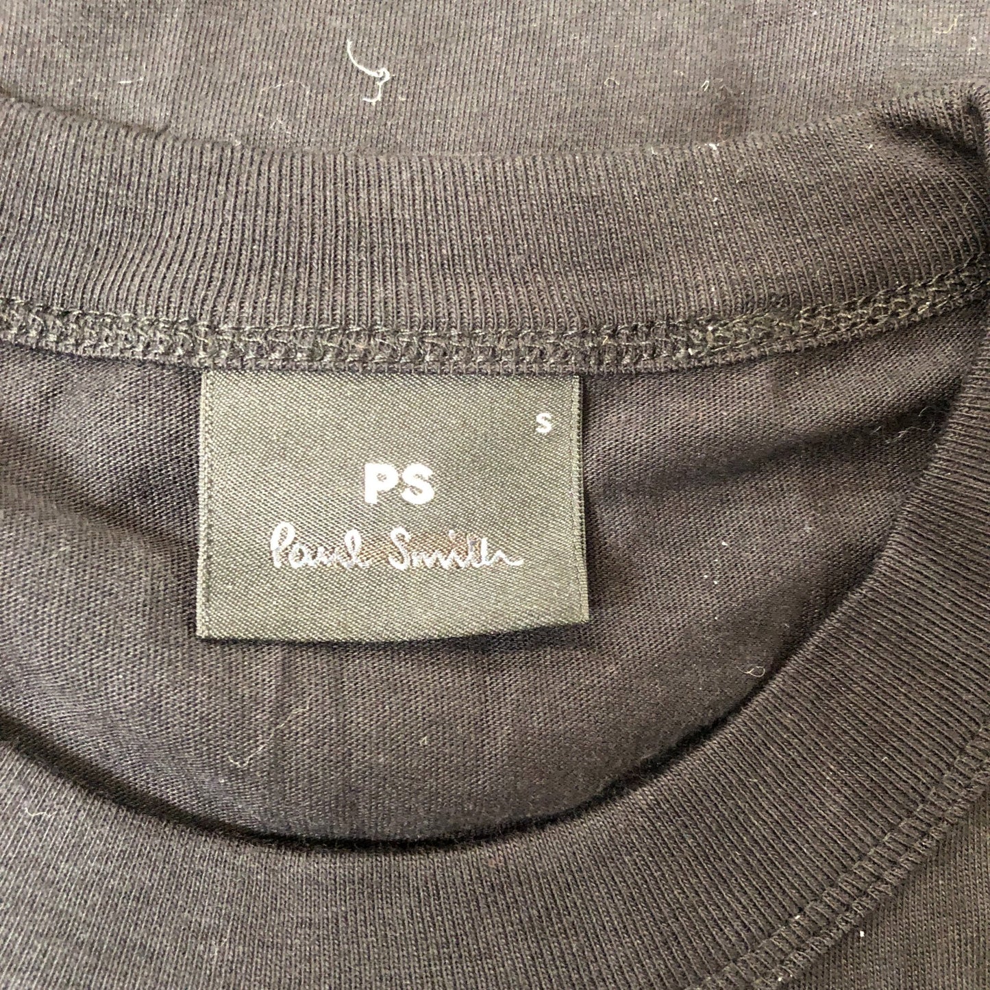 Paul Smith PS Smile T-Shirt Size S Men's Black Cotton Graphic Tee