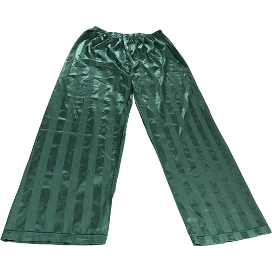 Women’s Green Striped Nightwear Trousers Size XL