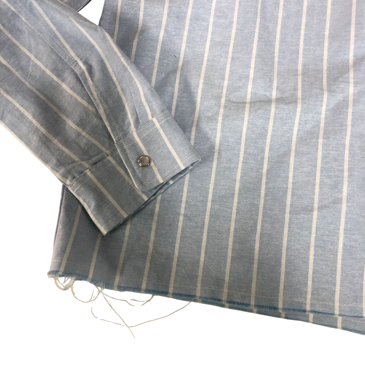 Pacsun Ford Mustang Striped Shirt Size Medium Men's Blue Cotton Long Sleeve
