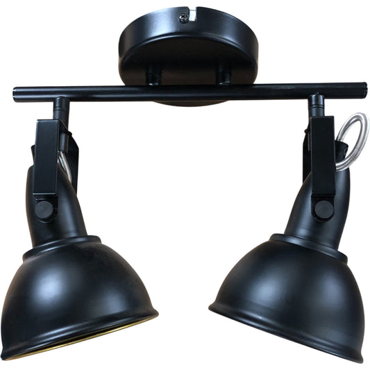 Unikest Retro Ceiling Spotlight Model WC Slre 02B Double Black Light Fixture