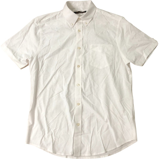 Ben Sherman Short Sleeve Shirt M Men's White 100% Cotton Pocket Detail