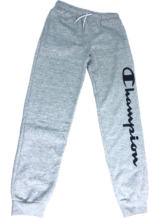 CHAMPION Track Pants Grey Joggers With Logo Elastic Waist 15-16 Years