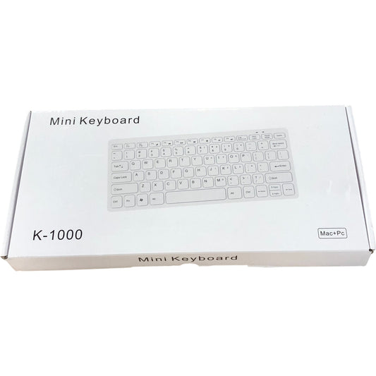 Mini Keyboard K-1000 Wired USB Compact Chocolate Design for Mac and PC