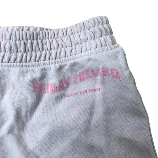 H&M Girls Pink Friday Feeling Shorts 8-9Y Cotton Blend Casual Wear