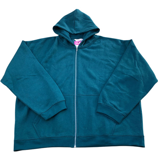 Kangaroo Poo Teal Zip Up Hoodie Size 18