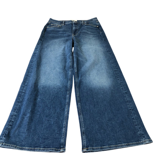 Boden Wide Leg Jeans Women's Blue Denim Casual Trousers UK14