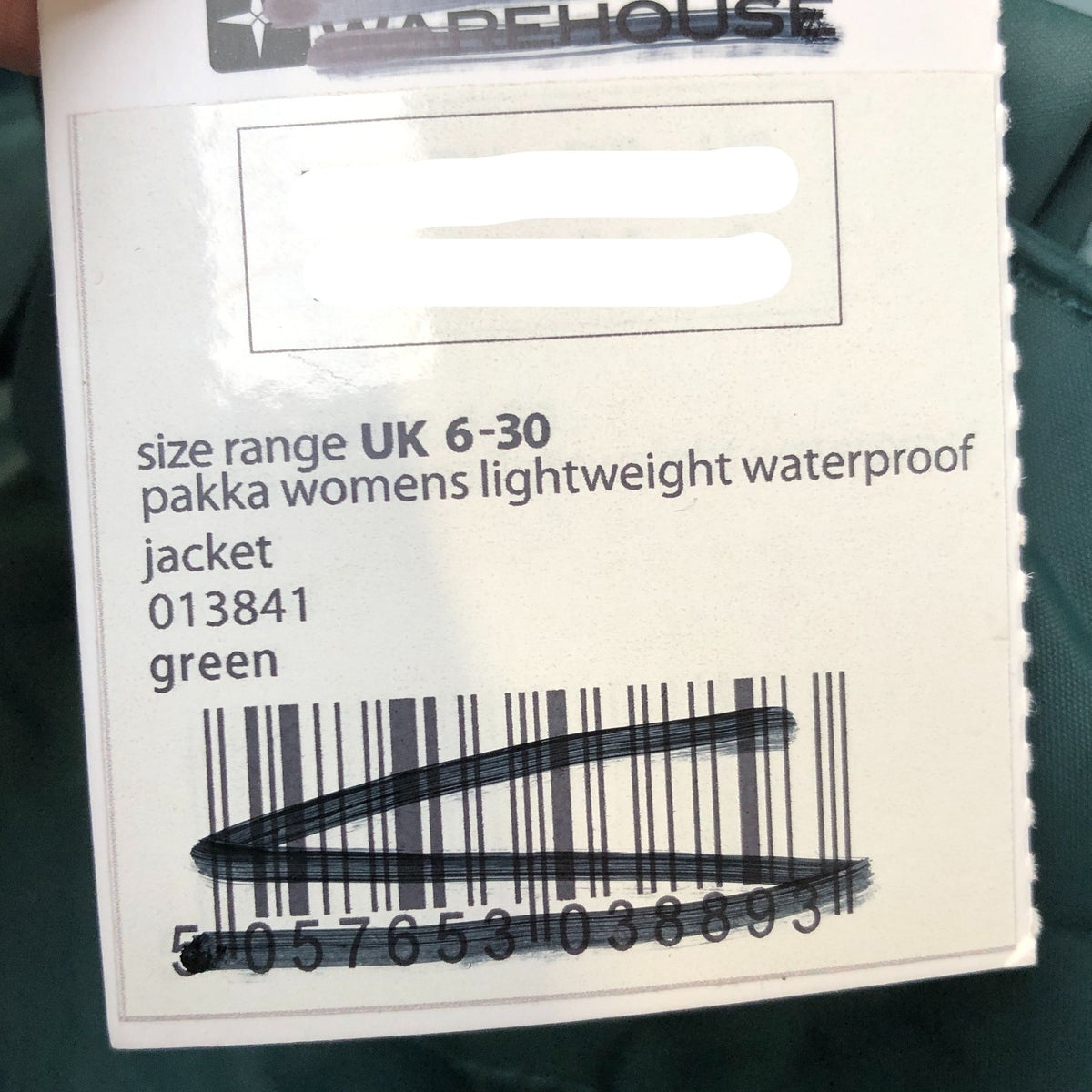 Mountain Warehouse Pakka Women's Lightweight Waterproof Jacket Green