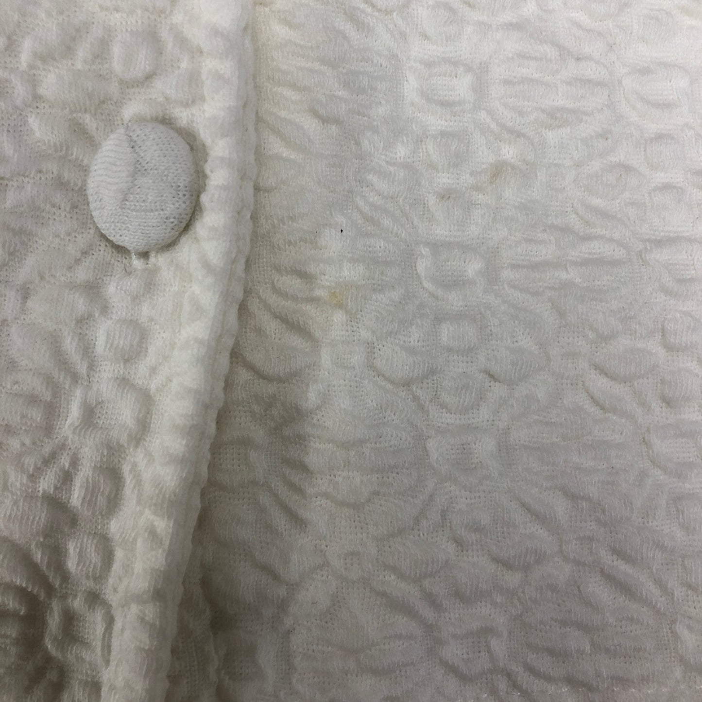 River Island Girls Dress 5-6 Years White Textured Short Sleeve Button Up