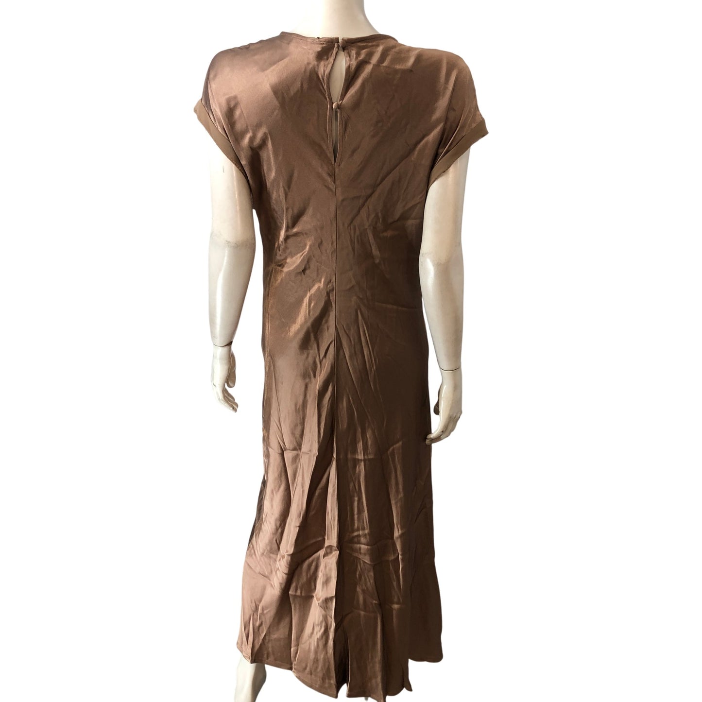 Branded Stylish Brown Maxi Dress UK Size 16 Women's Casual Loose Fit Sleeveless