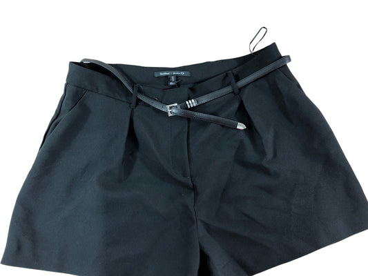 River Island Studio Black Shorts UK18 Women's Stylish High Waisted Fashion