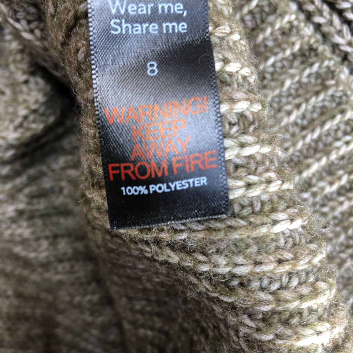 Women's Size 8 V Neck Sweater Thick Knit Long Sleeve Green Top