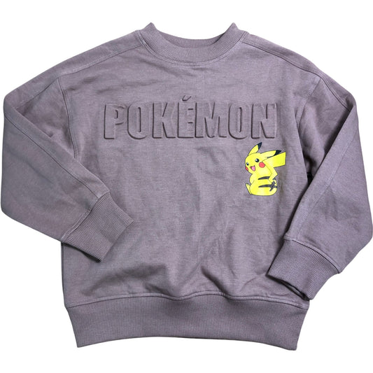 Angel & Rocket Pokémon Sweatshirt Kids 5-6 Years Taupe Graphic Pullover Pikachu