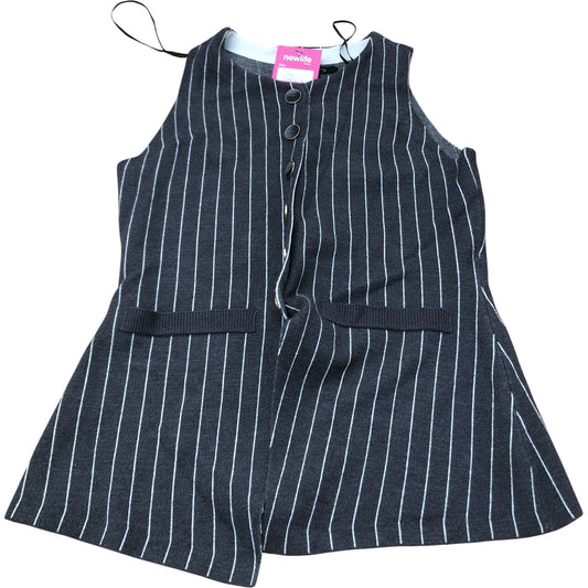 River Island Button Front Vest Size 12 Women's Striped Sleeveless Casual Top