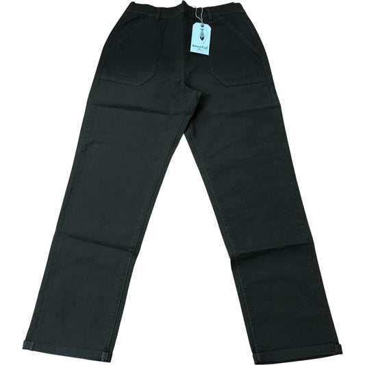 Weird Fish Women's Trousers Size 12 Dark Green Casual Slim Fit Cotton Stretch
