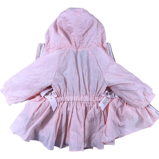River Island Pink Hooded Coat 18 24 Months Baby Girls Quilted Outerwear