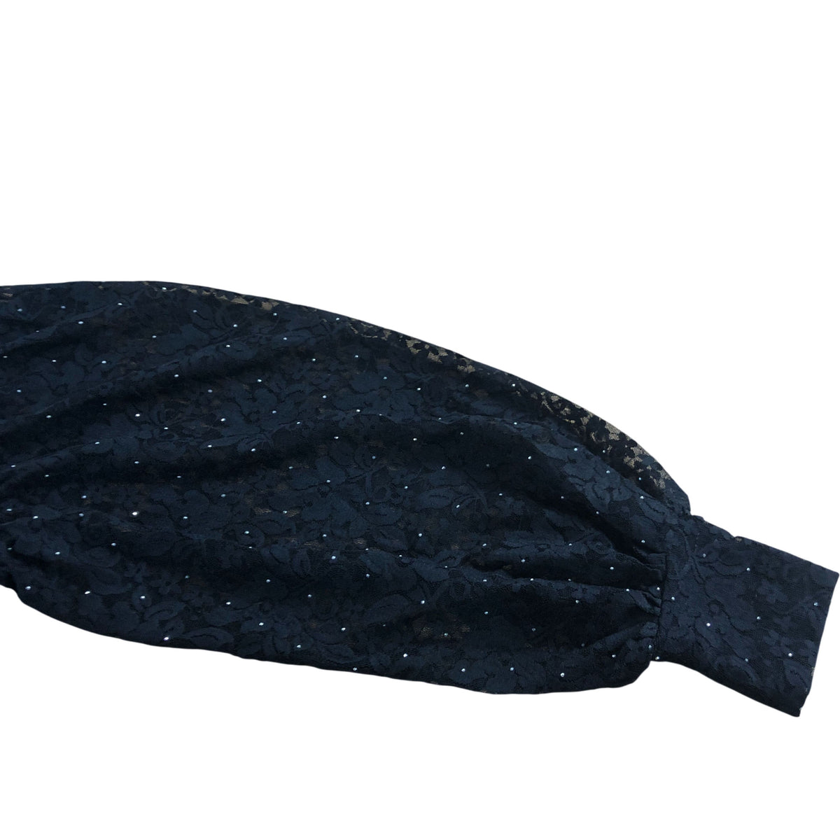 Women's Size 10 Long Sleeved Black Lace Top with Diamantes