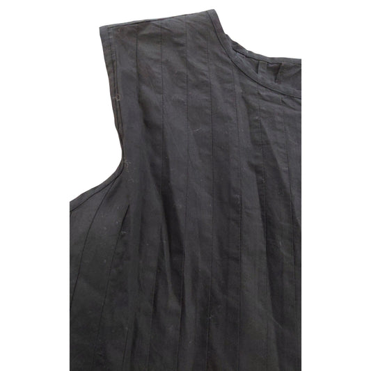 H&M Women's UK14 Black Peplum Top Sleeveless Cotton Blend Casual Fashion