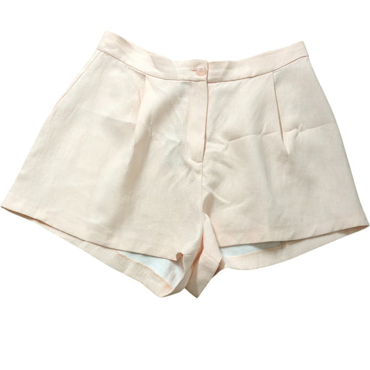 River Island Women's Pink Linen Blend Shorts Size 18 Casual Summer Fashion