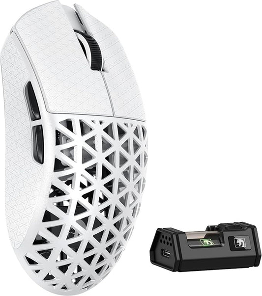 MAMGASNAKE M5 Ultra Wireless Gaming Mouse 8000Hz 42000 DPI Olympian White