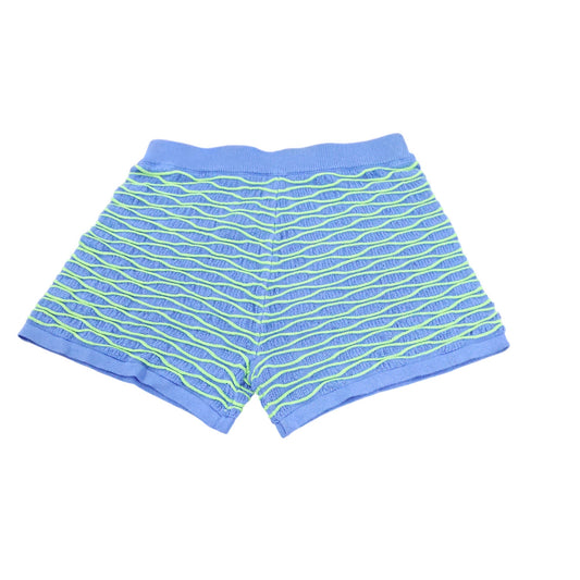 River Island Girls Shorts Blue Green Stripe Pattern Age 9-10