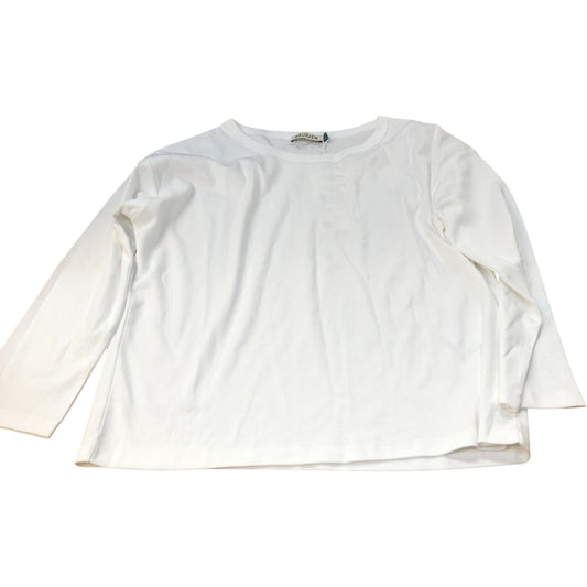Baukjen Long Sleeve Top Size 18 Women's White Recycled Cotton Casual Wear