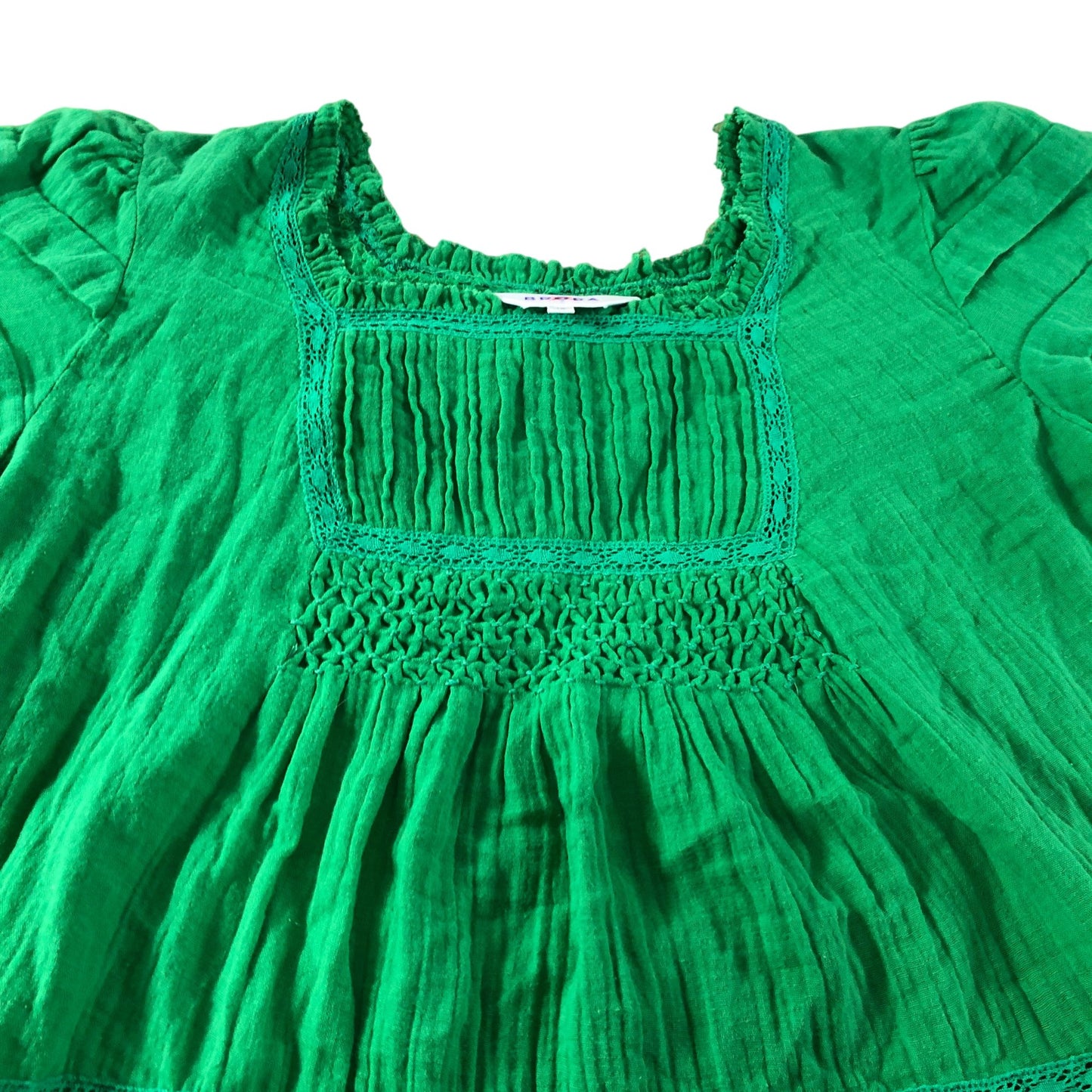 Branded Green Cheesecloth Blouse - Size 10