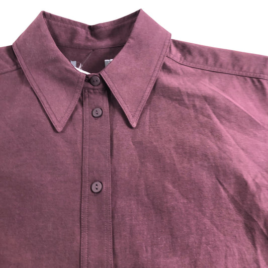 Branded Burgundy Oversized Tailored Shirt - Size 10