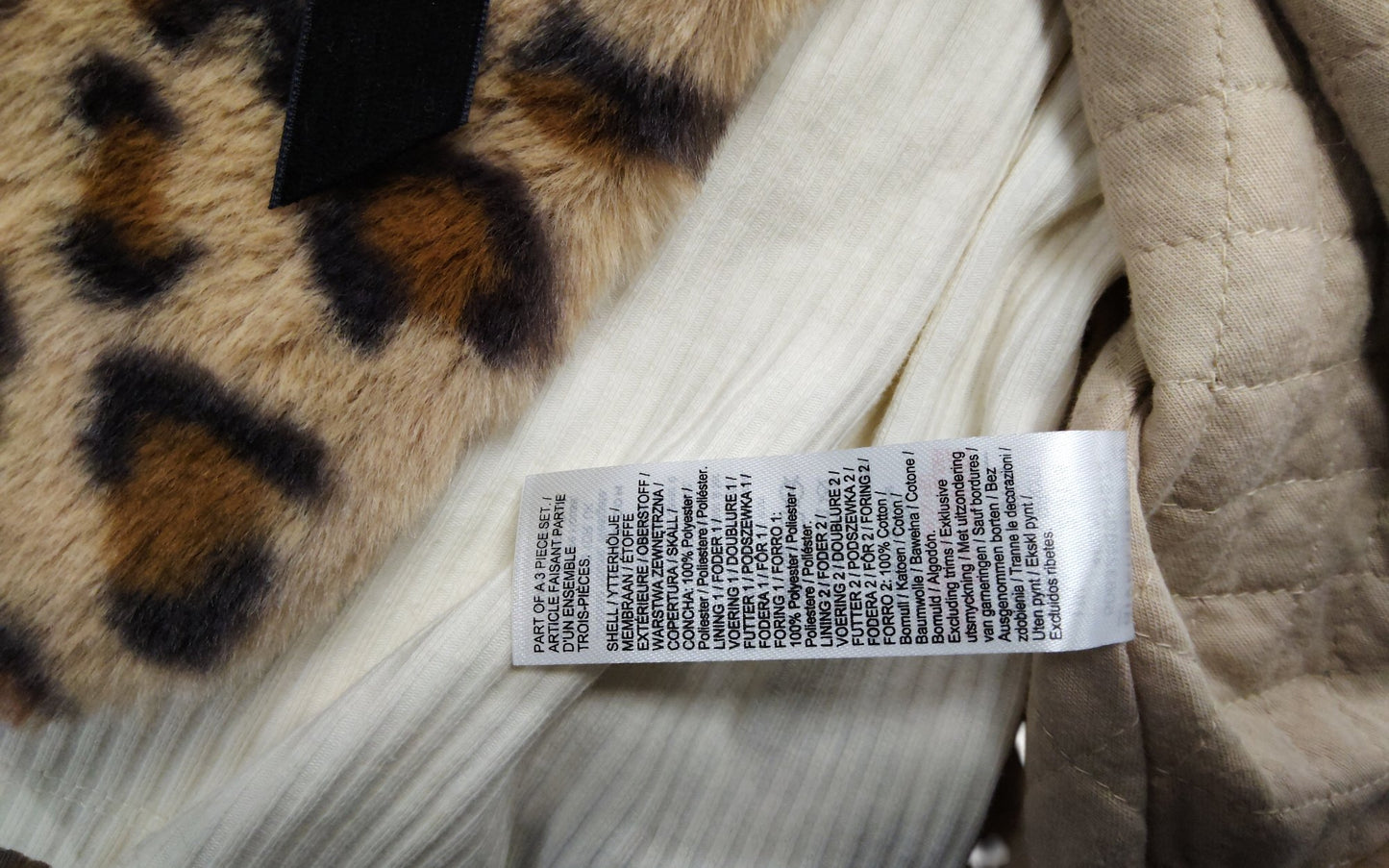 River Island Mini Leopard Print Faux Fur Vest 2-3 Years Girls Cream Animal