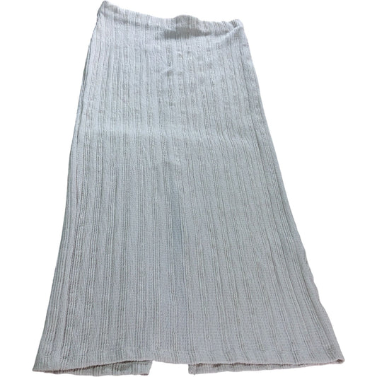 River Island Women's Cream Knitted Midi Skirt Soft Stretchy Material Large