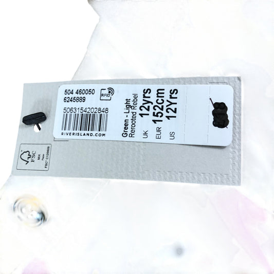 RIVER ISLAND Cargo Shorts UK12 Girls Light Green Camo Print Summer Style