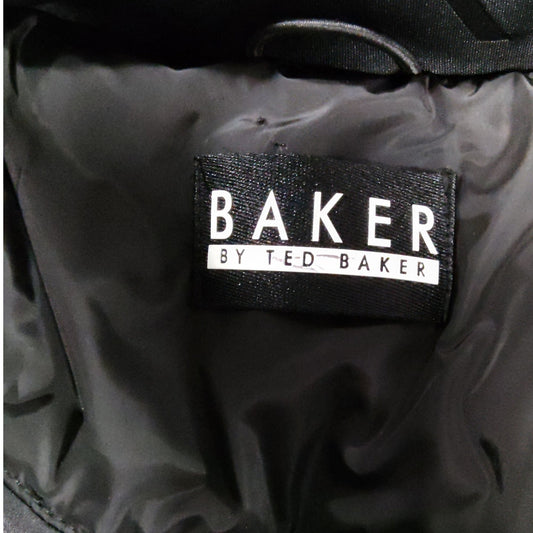 Baker By Ted Baker Girls Black Quilted Coat Size 10 Years Hooded Outerwear