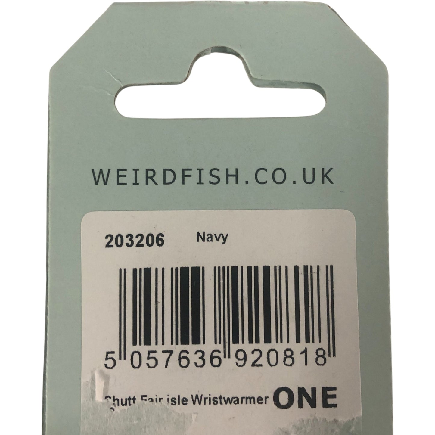 Weird Fish Shutt Fair Isle Wristwarmer Navy New One Size Warm Accessory