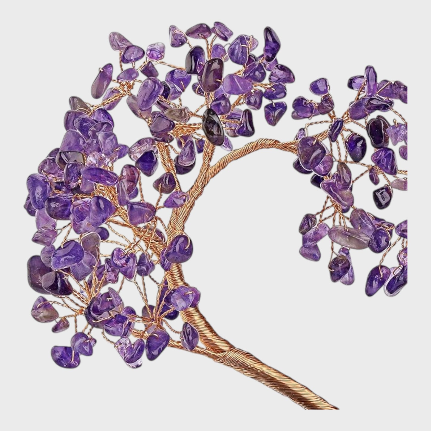 Jovivi Amethyst Healing/Money Heart Bonsai Tree Ornament