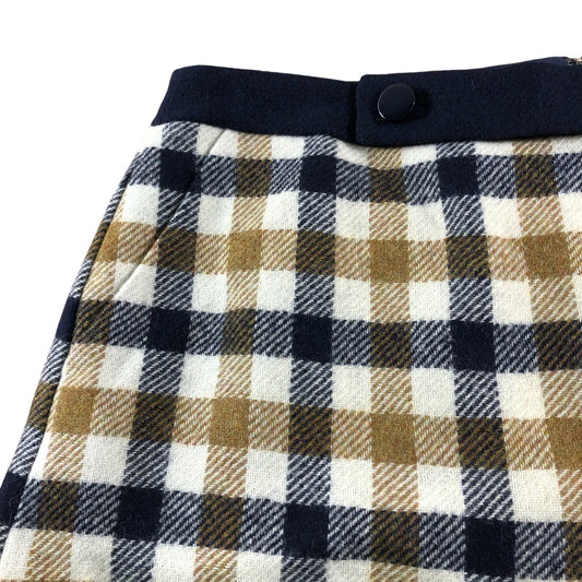 Branded Checked Mini Skirt - Size 16