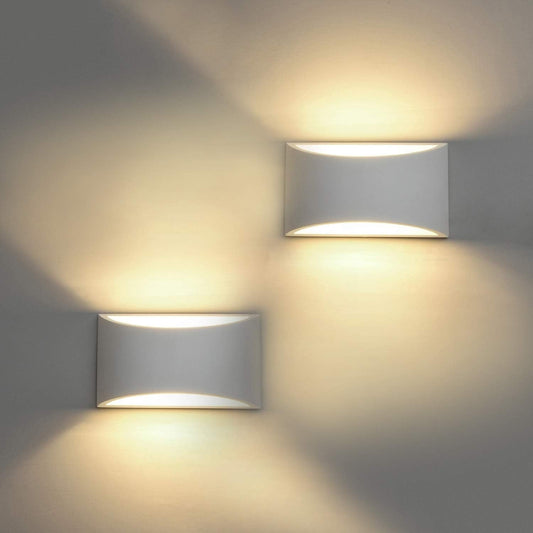 LED Wall Lights G9 220V Plaster Warm White Indoor Lighting Fixture 2 Pack