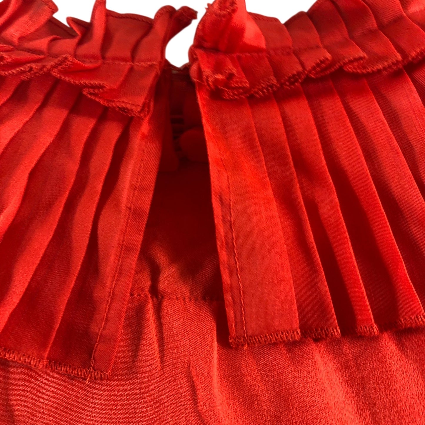 River Island Women's Red Pleated Layered Halterneck Top Size 14