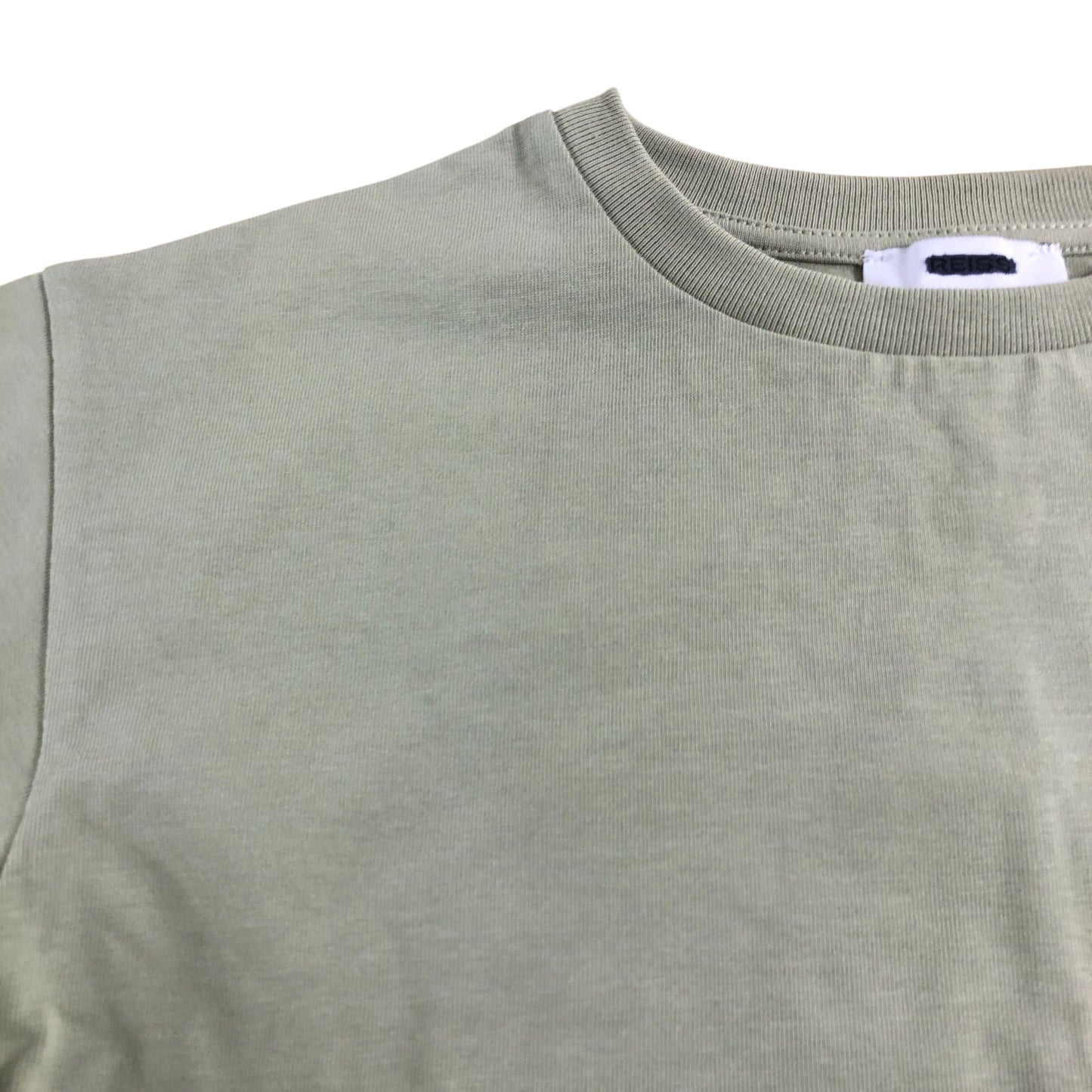Short Sleeve Cropped T-Shirt Casual Style Cotton Green 6-7 Years