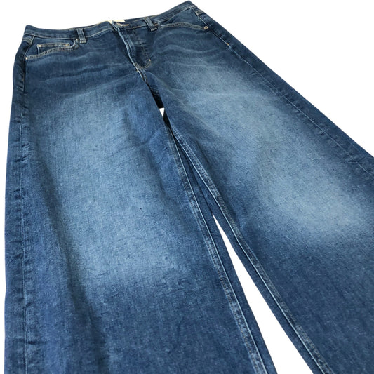 Boden Wide Leg Jeans Women's Blue Denim Casual Trousers UK14