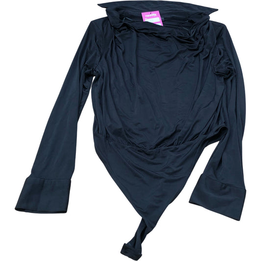 River Island Long Sleeve Bodysuit Size 12 Women's Black Stretch Comfortable Top