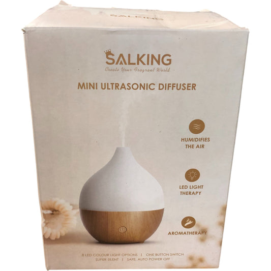 SALKING Mini Ultrasonic Diffuser Humidifies Air LED Light Aromatherapy 100ml