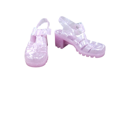 River Island Pink Glitter Sandals UK3 Women's Stylish Medium Fit Shoes