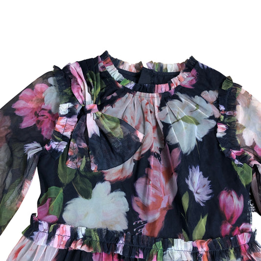 Floral Long Sleeve Dress Size 2-3 Years Girls' Bouffant Style