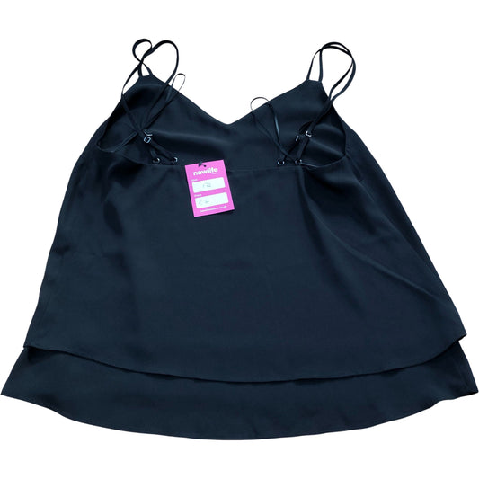 River Island Women's Black Camisole Top Size 12 Elegant V Neck Adjustable Straps