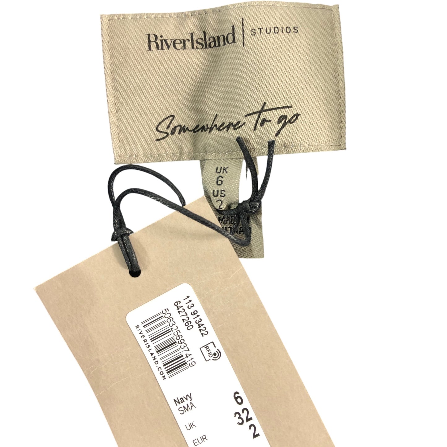 River Island Studios Blazer UK6 Women's Navy Long Sleeve Smart Jacket