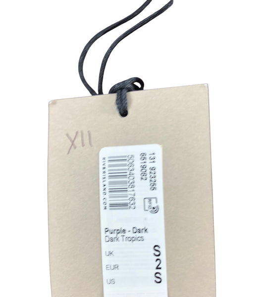 River Island S Purple Dark Tropics Women's Tank Top Adjustable Spaghetti Straps