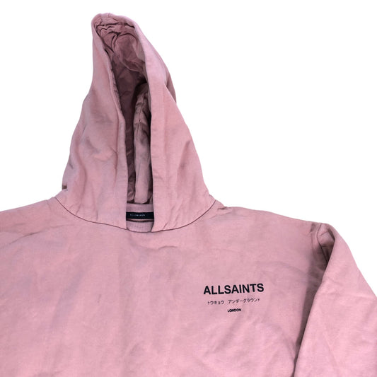 Allsaints Hoodie 11-12 Years Girls Pink Cotton Casual Pullover London Style
